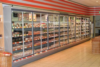 scaffale refrigerato per bevande