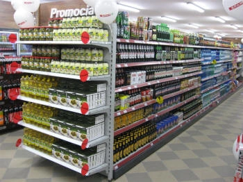 scaffale per prodotti biologici
