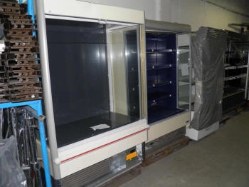 scaffale refrigerato a cortina d'aria