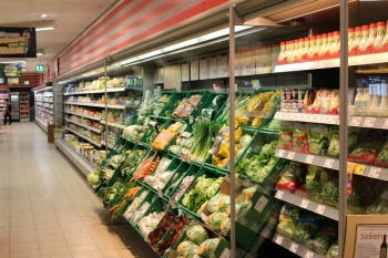 scaffale refrigerato per surgelati